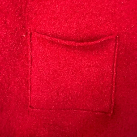 Eileen fisher red wool button up jacket preowned size large - Picture 3 of 9